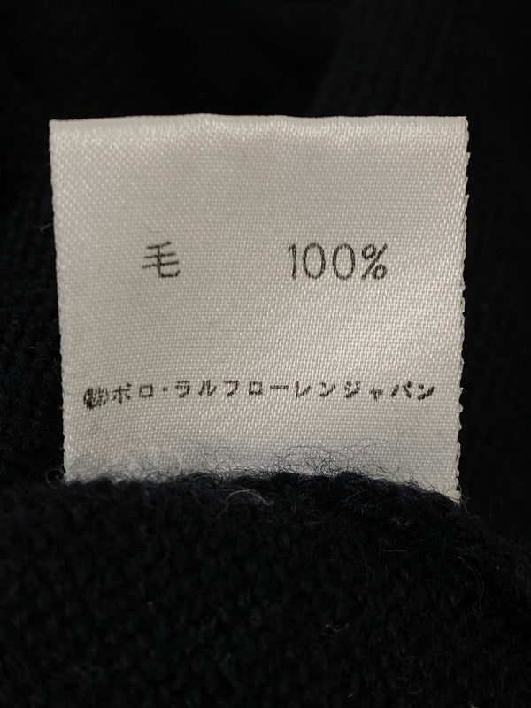 【現状渡し品】【メンズ】 POLO SPORT ポロスポーツ LOGO KNIT ロゴ ニット メンズ トップス セーター 146-260901-em-47-min サイズ：Ｌ カラー：ブラック 万代Net店