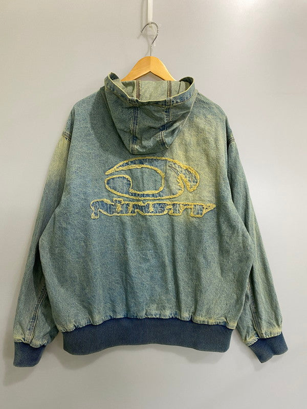 【中古品】【メンズ】 9090 ナインティナインティ デニムフードジャケット NN1791 メンズ アウター ジップアップパーカー 142-260901-em-43-min サイズ：L カラー：インディゴ 万代Net店