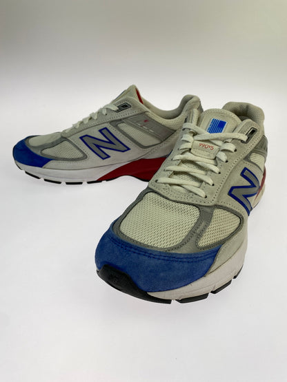 【中古品】【メンズ】 NEW BALANCE ニューバランス M990NB5 990V5 ローカット スニーカー 靴 162-260902-jt-22-min サイズ：US 9 1/2 27.5cm カラー： GREY/ROYAL RED 万代Net店