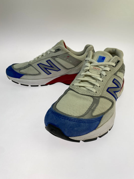 【中古品】【メンズ】 NEW BALANCE ニューバランス M990NB5 990V5 ローカット スニーカー 靴 162-260902-jt-22-min サイズ：US 9 1/2 27.5cm カラー： GREY/ROYAL RED 万代Net店