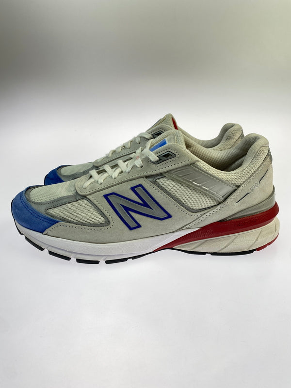 【中古品】【メンズ】 NEW BALANCE ニューバランス M990NB5 990V5 ローカット スニーカー 靴 162-260902-jt-22-min サイズ：US 9 1/2 27.5cm カラー： GREY/ROYAL RED 万代Net店
