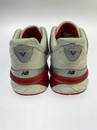【中古品】【メンズ】 NEW BALANCE ニューバランス M990NB5 990V5 ローカット スニーカー 靴 162-260902-jt-22-min サイズ：US 9 1/2 27.5cm カラー： GREY/ROYAL RED 万代Net店
