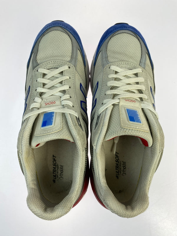 【中古品】【メンズ】 NEW BALANCE ニューバランス M990NB5 990V5 ローカット スニーカー 靴 162-260902-jt-22-min サイズ：US 9 1/2 27.5cm カラー： GREY/ROYAL RED 万代Net店