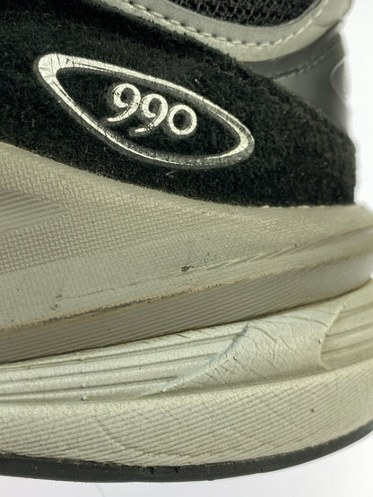 【中古品】【メンズ】 NEW BALANCE ニューバランス M990BK6 990V6 HEEL NB LOGO ヒール NB ロゴ ローカット スニーカー 靴 162-260902-jt-17-min サイズ：US９ 27.0cm カラー： BLACK 万代Net店