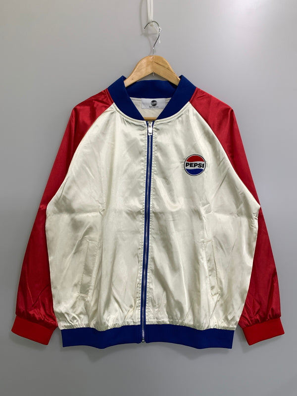 【中古美品】【メンズ】 PEPSI ペプシ ドリーミーくじ A賞 スカジャン メンズ アウター 147-260908-KS-12-min カラー：ホワイト/レッド/ブルー 万代Net店