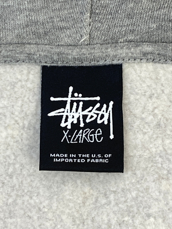 【中古品】【メンズ】 STUSSY ステューシー WORLD TOUR PRINT HOODIE ワールド ツアー プリント フーディー メンズ スウェット パーカー 142-260904-em-38-min サイズ：XL カラー：グレー 万代Net店