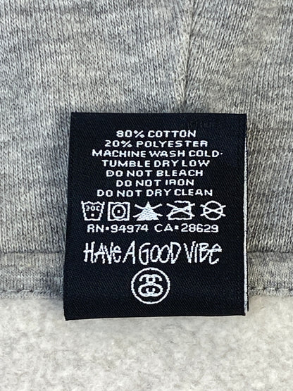 【中古品】【メンズ】 STUSSY ステューシー WORLD TOUR PRINT HOODIE ワールド ツアー プリント フーディー メンズ スウェット パーカー 142-260904-em-38-min サイズ：XL カラー：グレー 万代Net店
