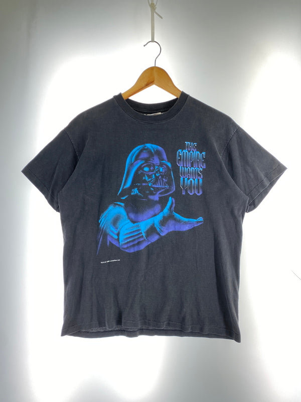 【現状渡し品】【メンズ】 STAR WARS スターウォーズ 90S THE EMPPIRE WANTS YOU TEE 90年代 プリント 半袖 Tシャツ ヴィンテージ メンズ トップス 146-260904-em-42-min サイズ：XL（18-20） カラー：ブラック 万代Net店