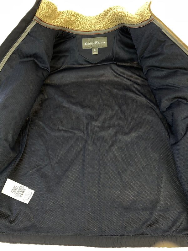 【中古品】【メンズ】 EDDIE BAUER エディー バウアー ボア フリース ジャケット アウター 33-0323 144-260912-hu-55-min サイズ：XS カラー：ベージュ/ネイビー 万代Net店