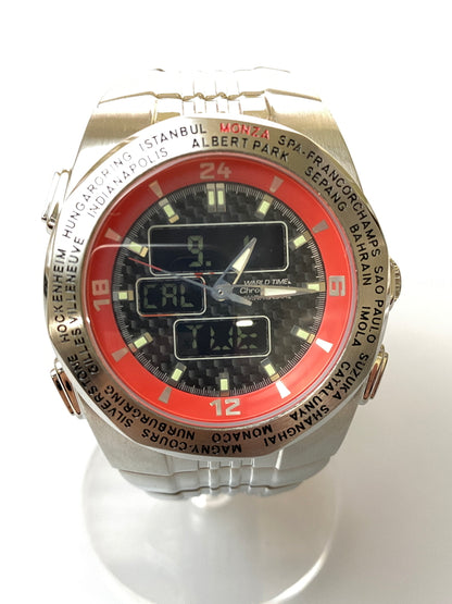 【中古品】【メンズ】 MARLBORO マールボロ QUARTZ WATCH クウォーツウォッチ 腕時計 198-260905-yn-19-min カラー：シルバー 万代Net店