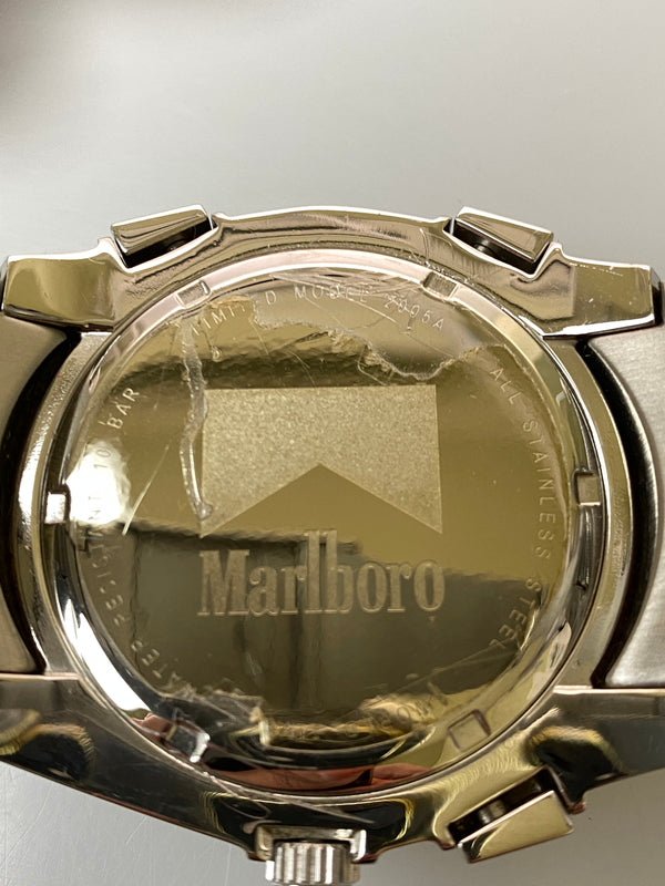 【中古品】【メンズ】 MARLBORO マールボロ QUARTZ WATCH クウォーツウォッチ 腕時計 198-260905-yn-19-min カラー：シルバー 万代Net店