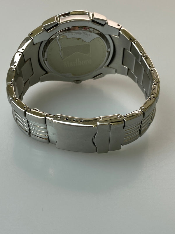 【中古品】【メンズ】 MARLBORO マールボロ QUARTZ WATCH クウォーツウォッチ 腕時計 198-260905-yn-19-min カラー：シルバー 万代Net店