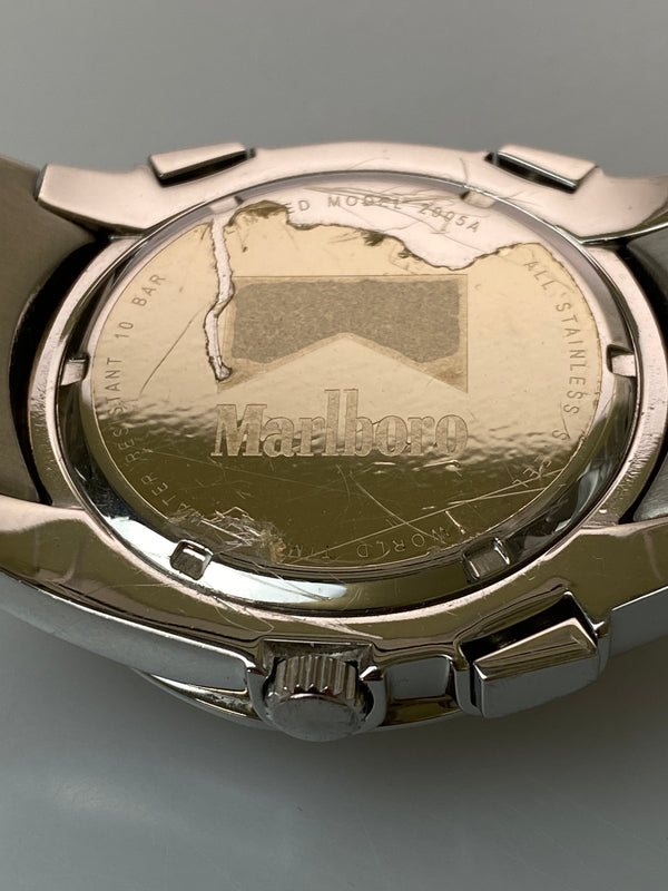 【中古品】【メンズ】 MARLBORO マールボロ QUARTZ WATCH クウォーツウォッチ 腕時計 198-260905-yn-19-min カラー：シルバー 万代Net店