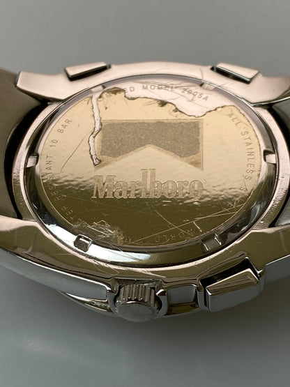 【中古品】【メンズ】 MARLBORO マールボロ QUARTZ WATCH クウォーツウォッチ 腕時計 198-260905-yn-19-min カラー：シルバー 万代Net店