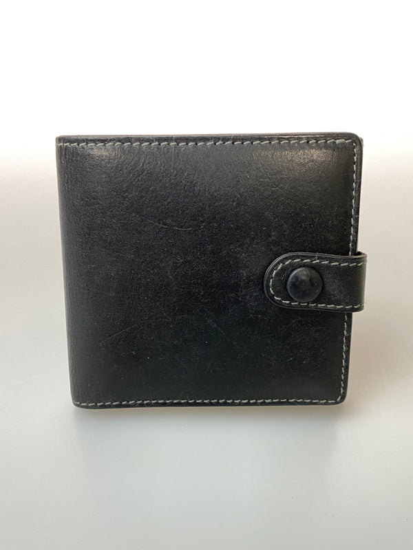 【中古品】【メンズ】 PORTER ポーター LEATHER WALLET 二つ折り レザーウォレット 財布 201-260905-yn-03-min カラー：ブラック 万代Net店