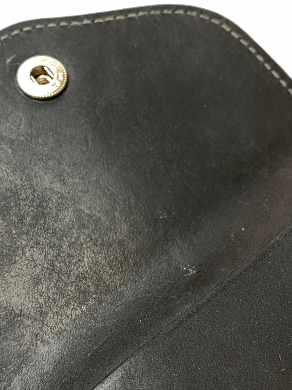 【中古品】【メンズ】 PORTER ポーター LEATHER WALLET 二つ折り レザーウォレット 財布 201-260905-yn-03-min カラー：ブラック 万代Net店