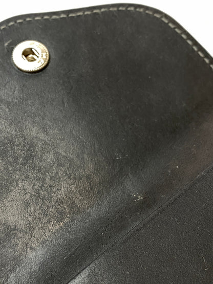 【中古品】【メンズ】 PORTER ポーター LEATHER WALLET 二つ折り レザーウォレット 財布 201-260905-yn-03-min カラー：ブラック 万代Net店
