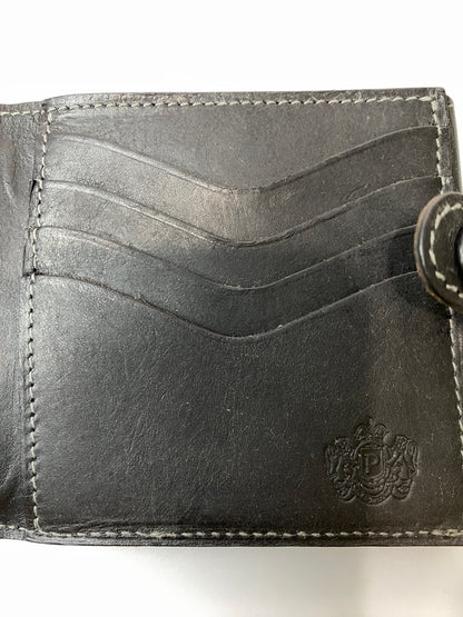 【中古品】【メンズ】 PORTER ポーター LEATHER WALLET 二つ折り レザーウォレット 財布 201-260905-yn-03-min カラー：ブラック 万代Net店