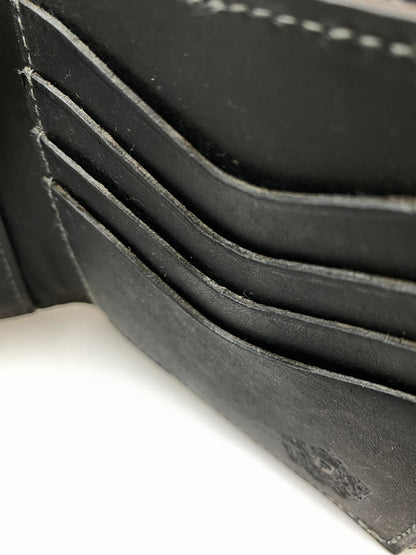 【中古品】【メンズ】 PORTER ポーター LEATHER WALLET 二つ折り レザーウォレット 財布 201-260905-yn-03-min カラー：ブラック 万代Net店