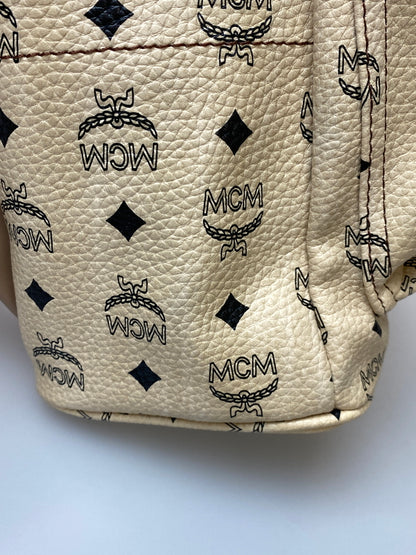 【中古品】【レディース】 MCM エムシーエム BACKPACK バッグパック ヴィセトス スタッズ レザー リュック カバン 180-260909-yn-19-min カラー：ベージュ 万代Net店