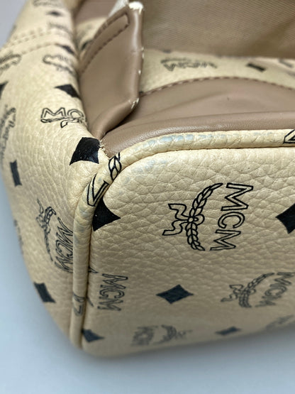 【中古品】【レディース】 MCM エムシーエム BACKPACK バッグパック ヴィセトス スタッズ レザー リュック カバン 180-260909-yn-19-min カラー：ベージュ 万代Net店