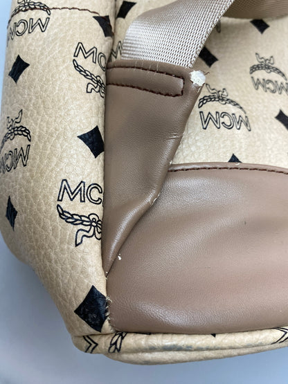 【中古品】【レディース】 MCM エムシーエム BACKPACK バッグパック ヴィセトス スタッズ レザー リュック カバン 180-260909-yn-19-min カラー：ベージュ 万代Net店