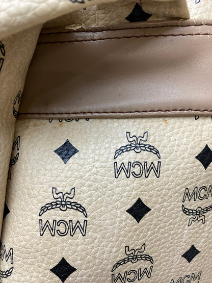 【中古品】【レディース】 MCM エムシーエム BACKPACK バッグパック ヴィセトス スタッズ レザー リュック カバン 180-260909-yn-19-min カラー：ベージュ 万代Net店
