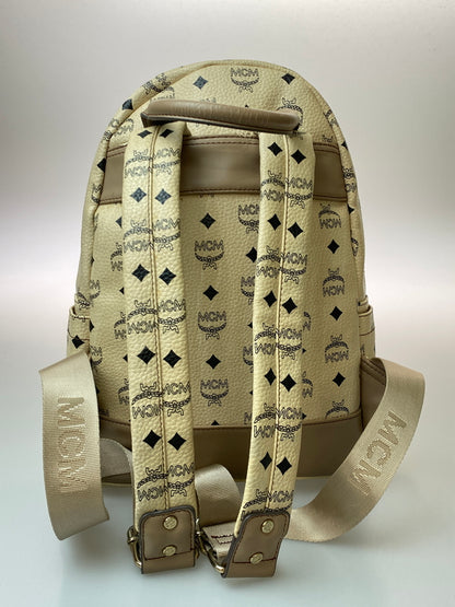 【中古品】【レディース】 MCM エムシーエム BACKPACK バッグパック ヴィセトス スタッズ レザー リュック カバン 180-260909-yn-19-min カラー：ベージュ 万代Net店