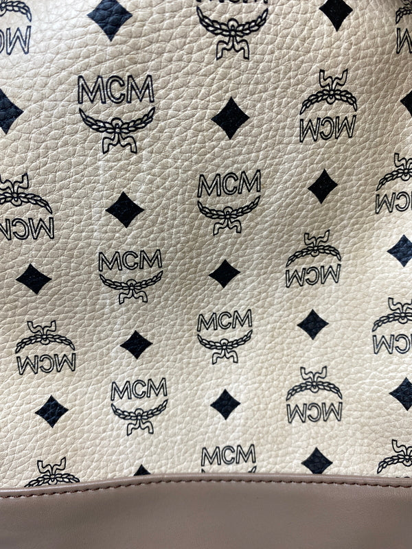 【中古品】【レディース】 MCM エムシーエム BACKPACK バッグパック ヴィセトス スタッズ レザー リュック カバン 180-260909-yn-19-min カラー：ベージュ 万代Net店