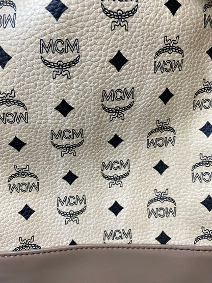 【中古品】【レディース】 MCM エムシーエム BACKPACK バッグパック ヴィセトス スタッズ レザー リュック カバン 180-260909-yn-19-min カラー：ベージュ 万代Net店