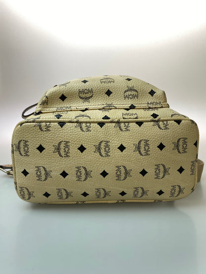 【中古品】【レディース】 MCM エムシーエム BACKPACK バッグパック ヴィセトス スタッズ レザー リュック カバン 180-260909-yn-19-min カラー：ベージュ 万代Net店