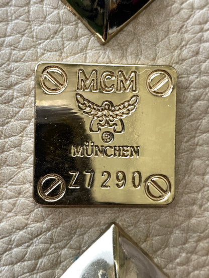 【中古品】【レディース】 MCM エムシーエム BACKPACK バッグパック ヴィセトス スタッズ レザー リュック カバン 180-260909-yn-19-min カラー：ベージュ 万代Net店
