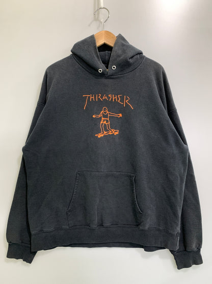【中古品】【メンズ】 THRASHER スラッシャー 90S GONZ LOGO HOODIE 90年代 ゴンズ ロゴ フーディ パーカー ヴィンテージ 146-260903-hu-55-min サイズ：タグ破損のため不明 カラー：ブラック（色あせ） 万代Net店
