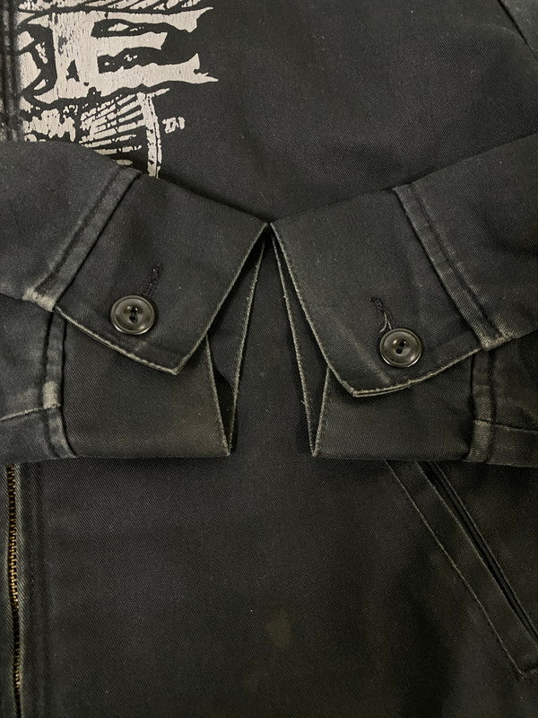 【中古品】【メンズ】 DICKIES ディッキーズ KILLSWITCH ENGAGE WORK JACKET キルスウィッチ エンゲイジ ワークジャケット ジップアップジャケット メタルコアバンド 146-260901-em-31-min サイズ：L-RG カラー：ブラック 万代Net店
