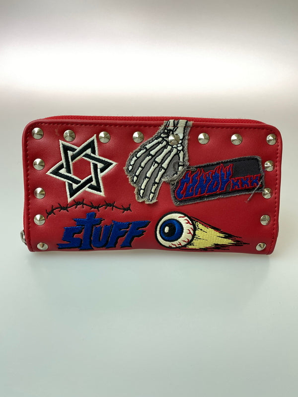 【中古品】【メンズ/レディース】 CANDY STRIPPER キャンディストリッパー LONG WALLET ロングウォレット 長財布 201-260905-yn-01-min カラー：レッド 万代Net店