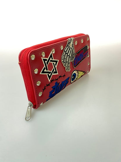 【中古品】【メンズ/レディース】 CANDY STRIPPER キャンディストリッパー LONG WALLET ロングウォレット 長財布 201-260905-yn-01-min カラー：レッド 万代Net店
