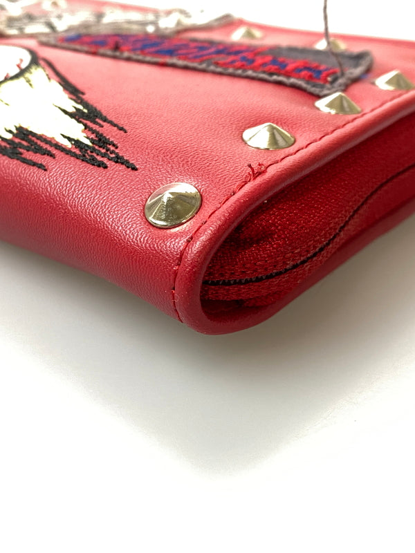 【中古品】【メンズ/レディース】 CANDY STRIPPER キャンディストリッパー LONG WALLET ロングウォレット 長財布 201-260905-yn-01-min カラー：レッド 万代Net店