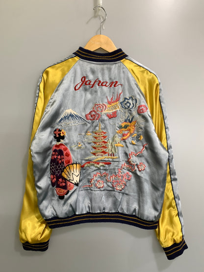 【中古品】【メンズ】 TAILOR TOYO テーラー東洋 REVERSIBLE SOUVENIR JACKET リバーシブル スーベニア ジャケット TT11283 アウター スカジャン 145-260903-hu-39-min サイズ：M カラー：ライトグレー/イエロー 万代Net店