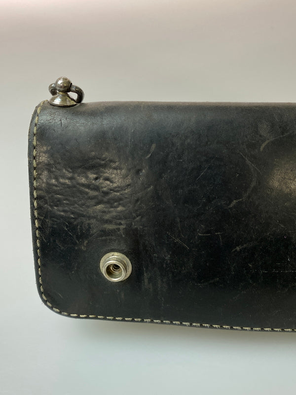 【現状渡し品】【メンズ】 RED MOON レッドムーン LONG LEATHER WALLET ロングレザーウォレット 長財布 201-260905-yn-05-min カラー：ブラック 万代Net店