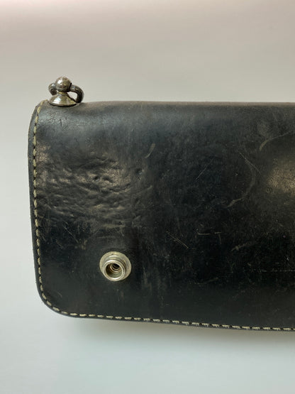 【現状渡し品】【メンズ】 RED MOON レッドムーン LONG LEATHER WALLET ロングレザーウォレット 長財布 201-260905-yn-05-min カラー：ブラック 万代Net店