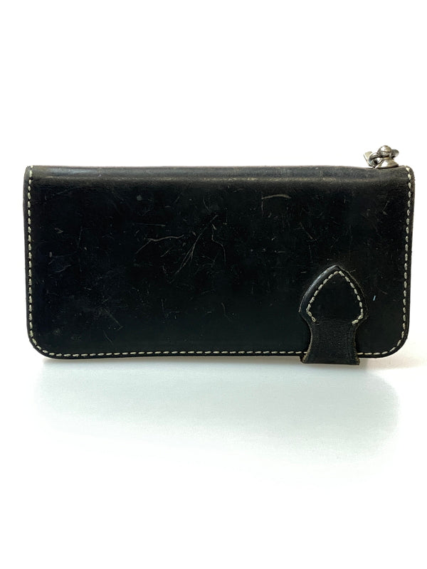 【現状渡し品】【メンズ】 RED MOON レッドムーン LONG LEATHER WALLET ロングレザーウォレット 長財布 201-260905-yn-05-min カラー：ブラック 万代Net店