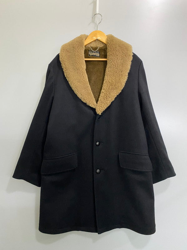 【中古品】【メンズ】 WACKO MARIA ワコマリア MOUTON COLLAR GANG COAT 17FW-WMO-CO14 17AW エルメネジルドゼニア製 ムートンカラー ギャングコート メンズ アウター ムートンボア ロングコート 142-260901-em-28-min サイズ：M カラー：ブラック 万代Net店