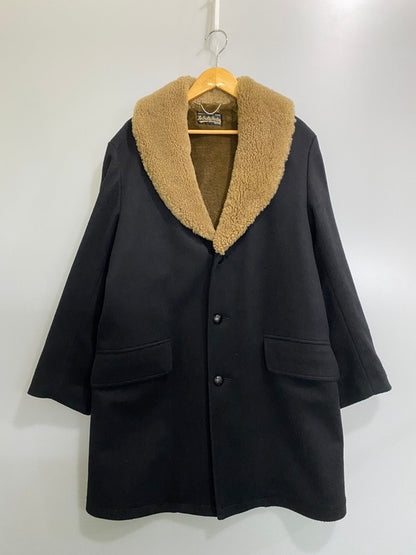 【中古品】【メンズ】 WACKO MARIA ワコマリア MOUTON COLLAR GANG COAT 17FW-WMO-CO14 17AW エルメネジルドゼニア製 ムートンカラー ギャングコート メンズ アウター ムートンボア ロングコート 142-260901-em-28-min サイズ：M カラー：ブラック 万代Net店