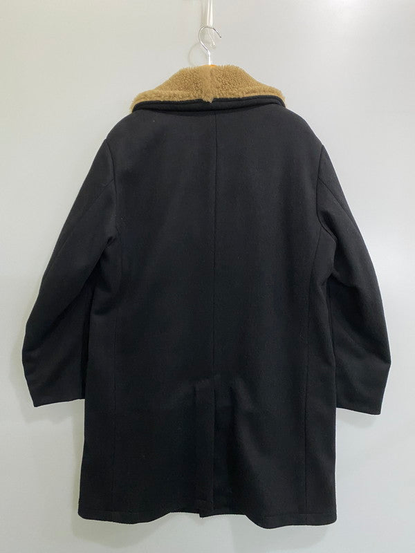 【中古品】【メンズ】 WACKO MARIA ワコマリア MOUTON COLLAR GANG COAT 17FW-WMO-CO14 17AW エルメネジルドゼニア製 ムートンカラー ギャングコート メンズ アウター ムートンボア ロングコート 142-260901-em-28-min サイズ：M カラー：ブラック 万代Net店