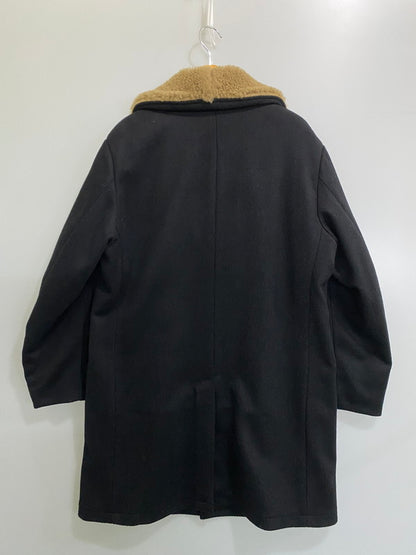 【中古品】【メンズ】 WACKO MARIA ワコマリア MOUTON COLLAR GANG COAT 17FW-WMO-CO14 17AW エルメネジルドゼニア製 ムートンカラー ギャングコート メンズ アウター ムートンボア ロングコート 142-260901-em-28-min サイズ：M カラー：ブラック 万代Net店
