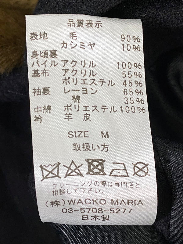 【中古品】【メンズ】 WACKO MARIA ワコマリア MOUTON COLLAR GANG COAT 17FW-WMO-CO14 17AW エルメネジルドゼニア製 ムートンカラー ギャングコート メンズ アウター ムートンボア ロングコート 142-260901-em-28-min サイズ：M カラー：ブラック 万代Net店