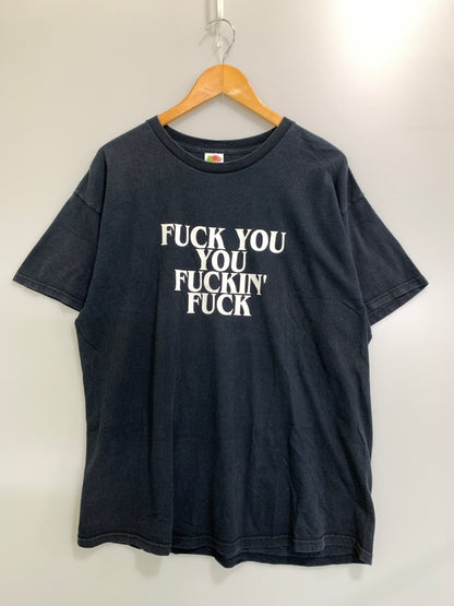 【中古品】【メンズ】 FUCK YOU FUCKIN FUCK 90S TEE 90年代 ティー 半袖 Tシャツ ショートスリーブ 146-260903-hu-59-min サイズ：XL カラー：ネイビー 万代Net店