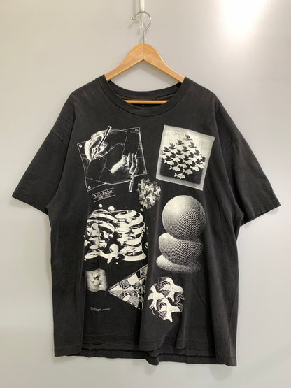【中古品】【メンズ】 M.C.ESCHER M.C.エッシャー 90S マルチプリント TEE 90年代 ヴィンテージ 半袖 ティーシャツ ショートスリーブ 146-260903-hu-60-min サイズ：タグ破損のため不明 カラー：グレー 万代Net店