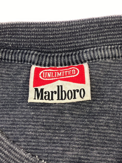 【現状渡し品】【メンズ】 MARLBOLO マルボロ 90S ボーダーTEE 90年代 ボーダー 半袖 Tシャツ メンズ トップス ヴィンテージ 146-260904-em-41-min サイズ：L/XL カラー：グレー 万代Net店