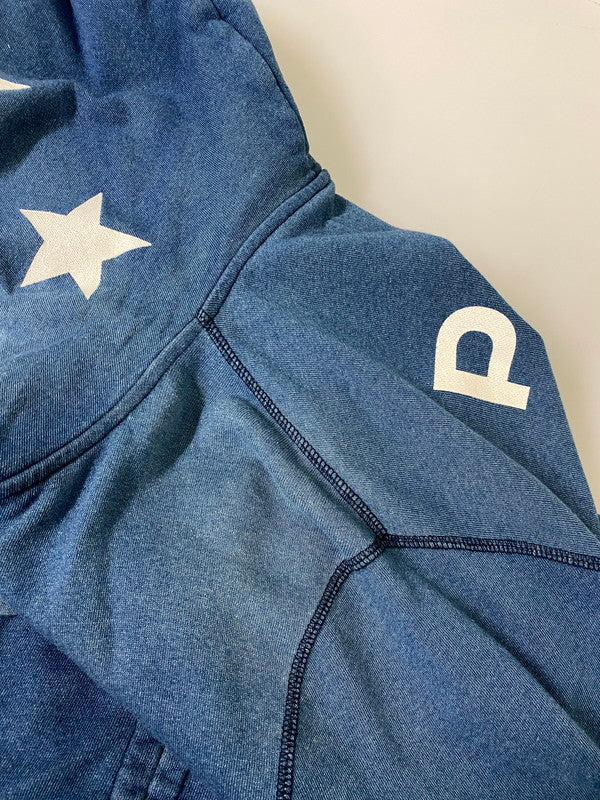 【中古品】【メンズ】 EDIFICE エディフィス × PARIS SAINT-GERMAIN パリ・サンジェルマン STAR ZIP PARKA スター ジップ パーカー メンズ アウター ジップアップ フィーディ 140-260904-em-09-min サイズ：46 カラー：ブルー 万代Net店